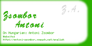 zsombor antoni business card
